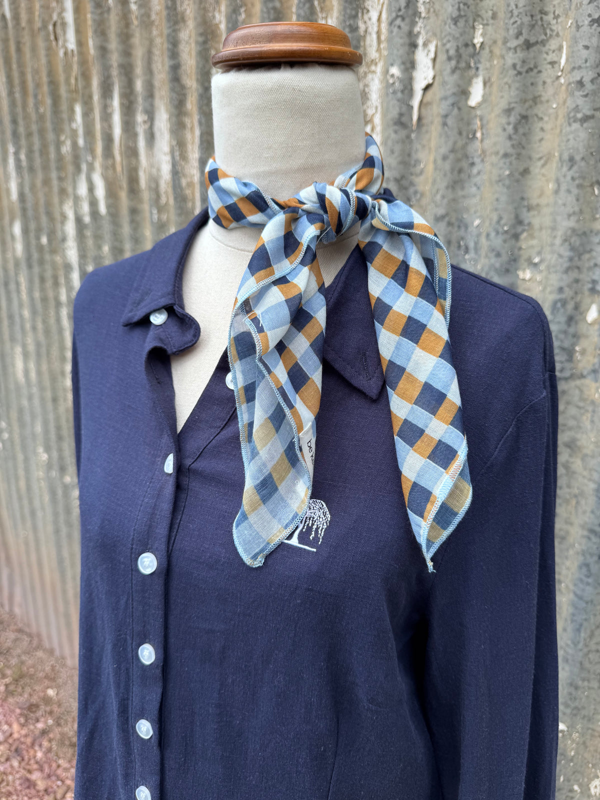 Blue & Orange Neck Scarf