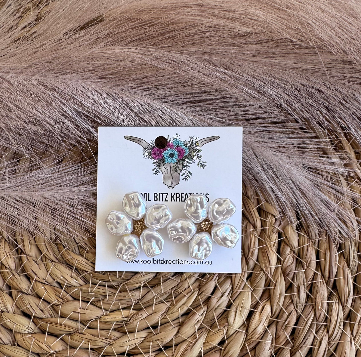 Pearl Flower Earrings