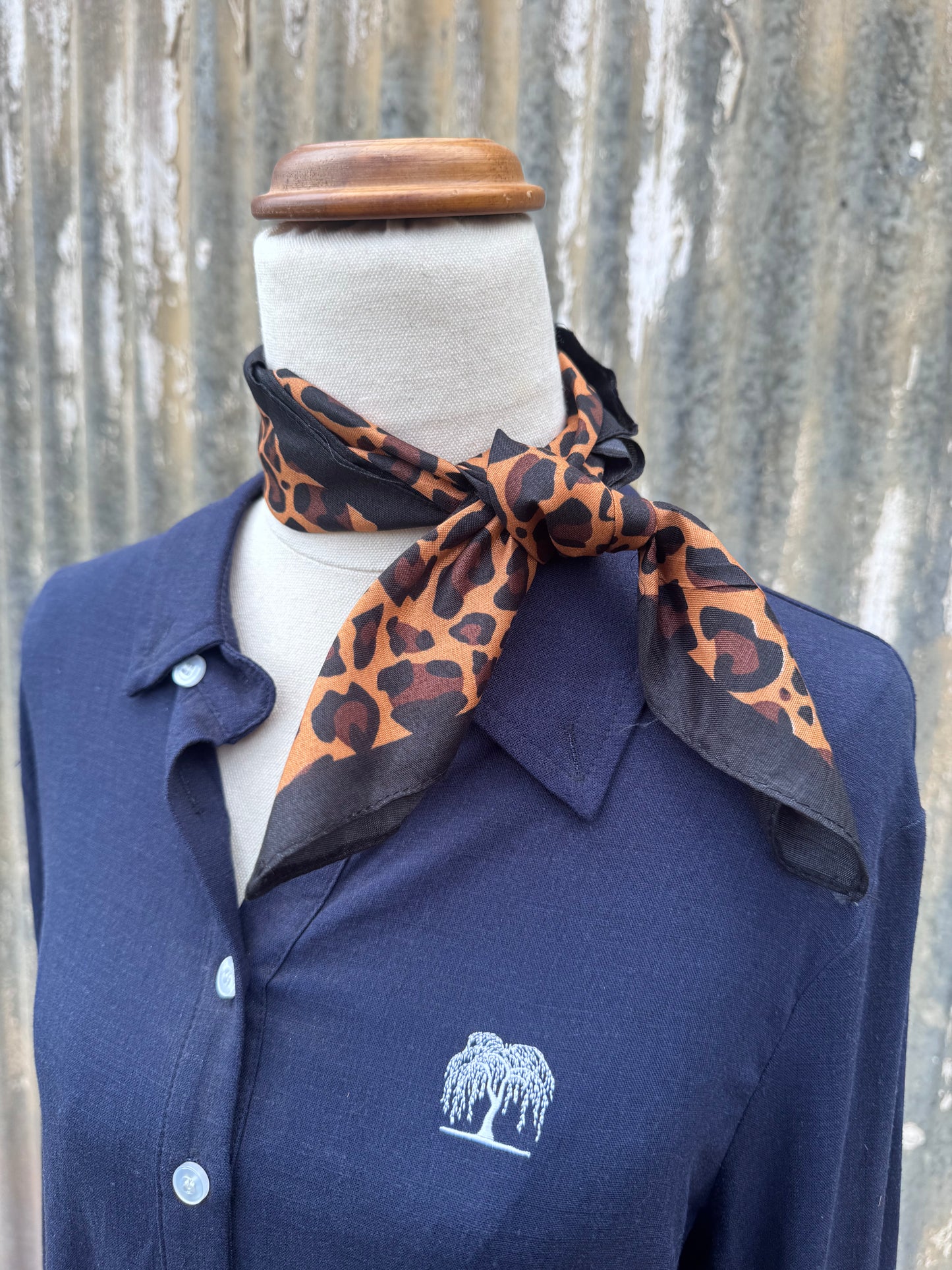 Leopard Print Neck Scarf
