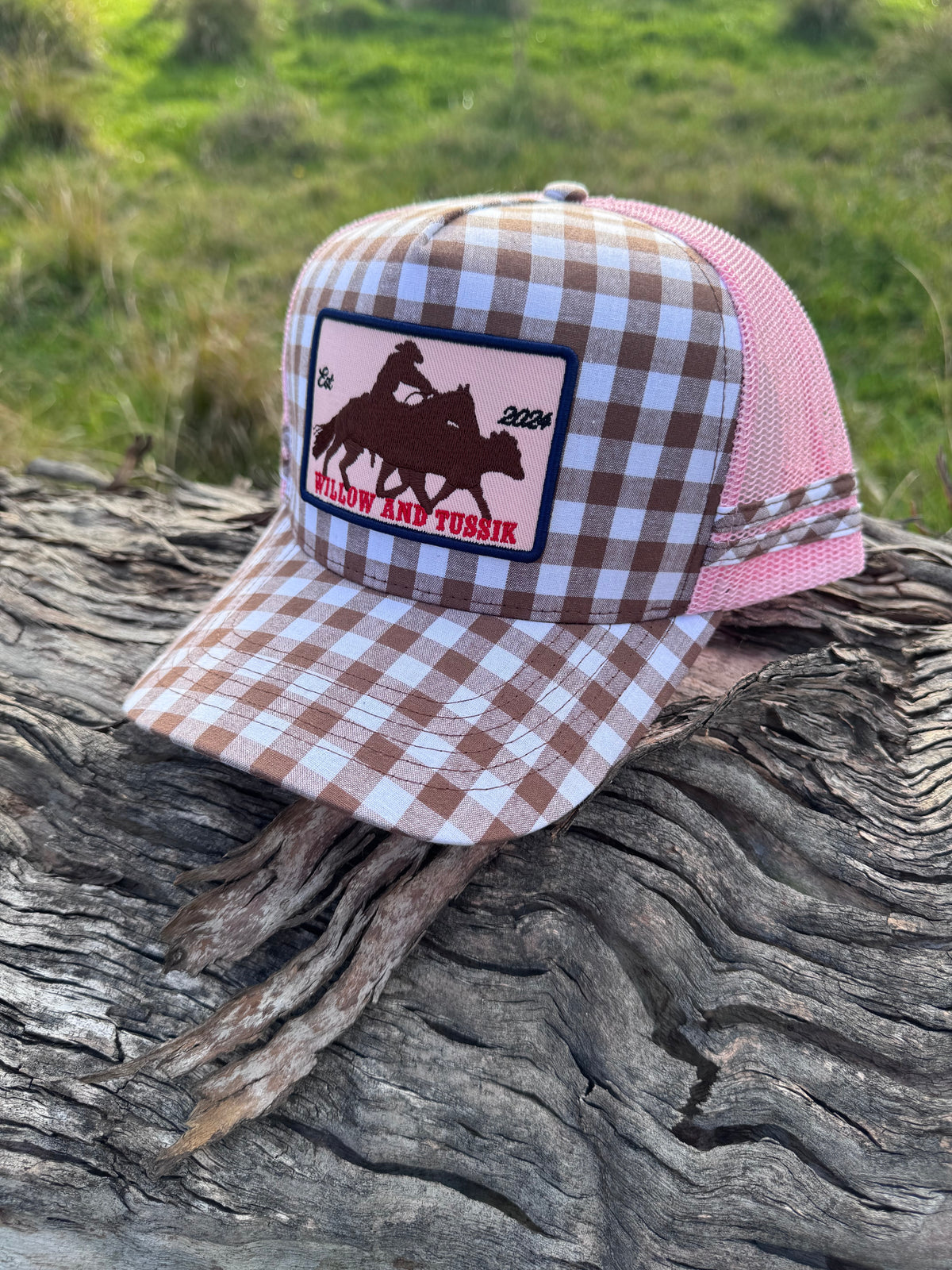 Pink & Brown Mesh Trucker Cap