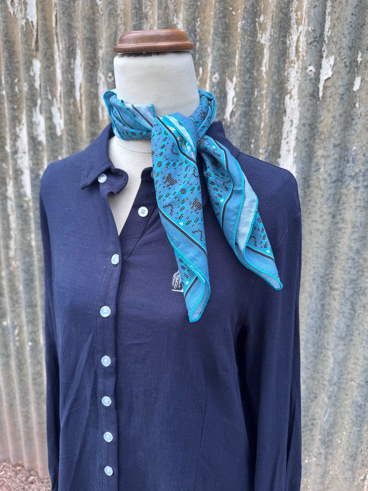 Blue Neck Scarf