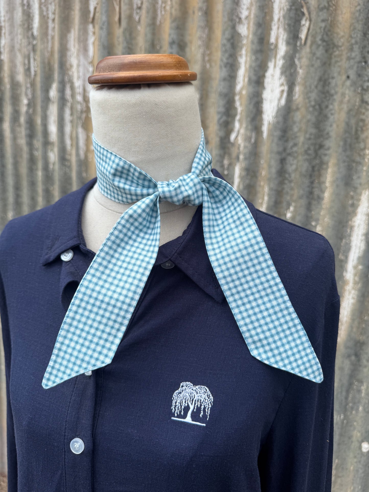 Blue Check Necktie