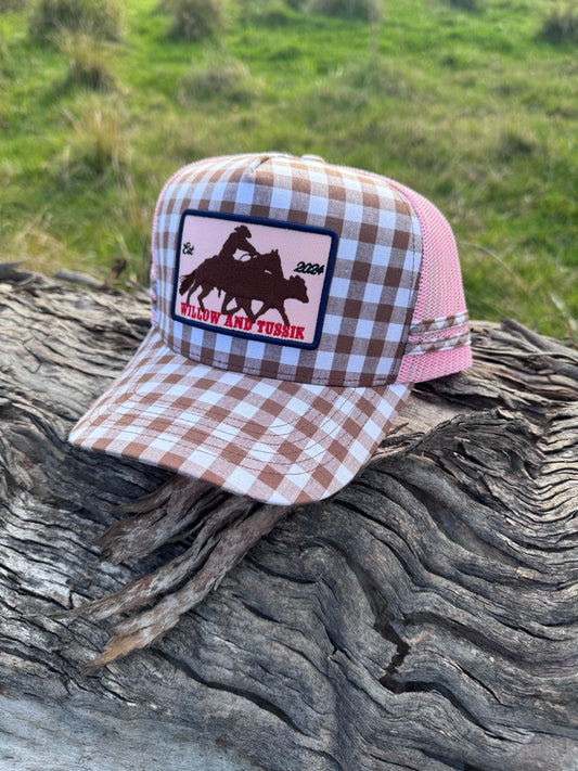 Pink & Brown Mesh Trucker Cap