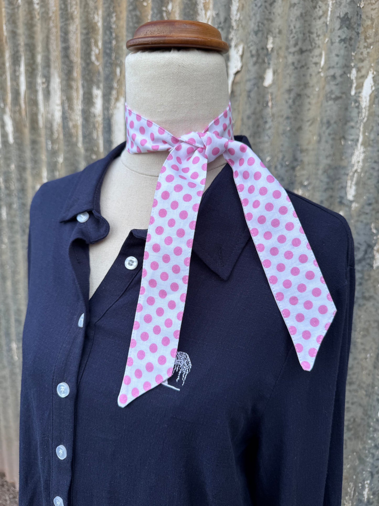 Pink Spotty Necktie