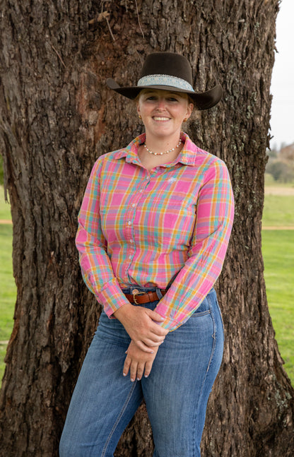 ‘Lainey’ Pink Check