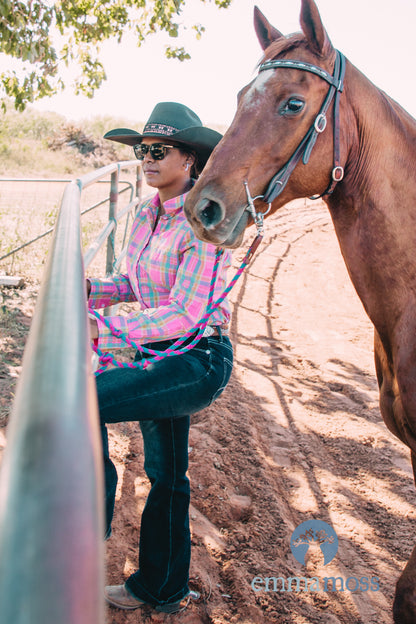 ‘Lainey’ Pink Check