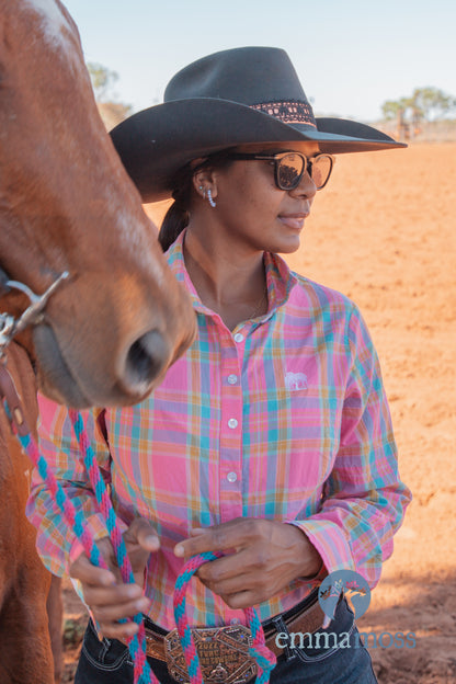 ‘Lainey’ Pink Check