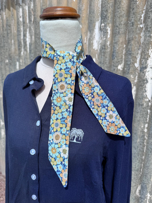 Blue Floral Necktie