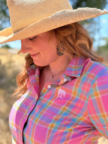 ‘Lainey’ Pink Check