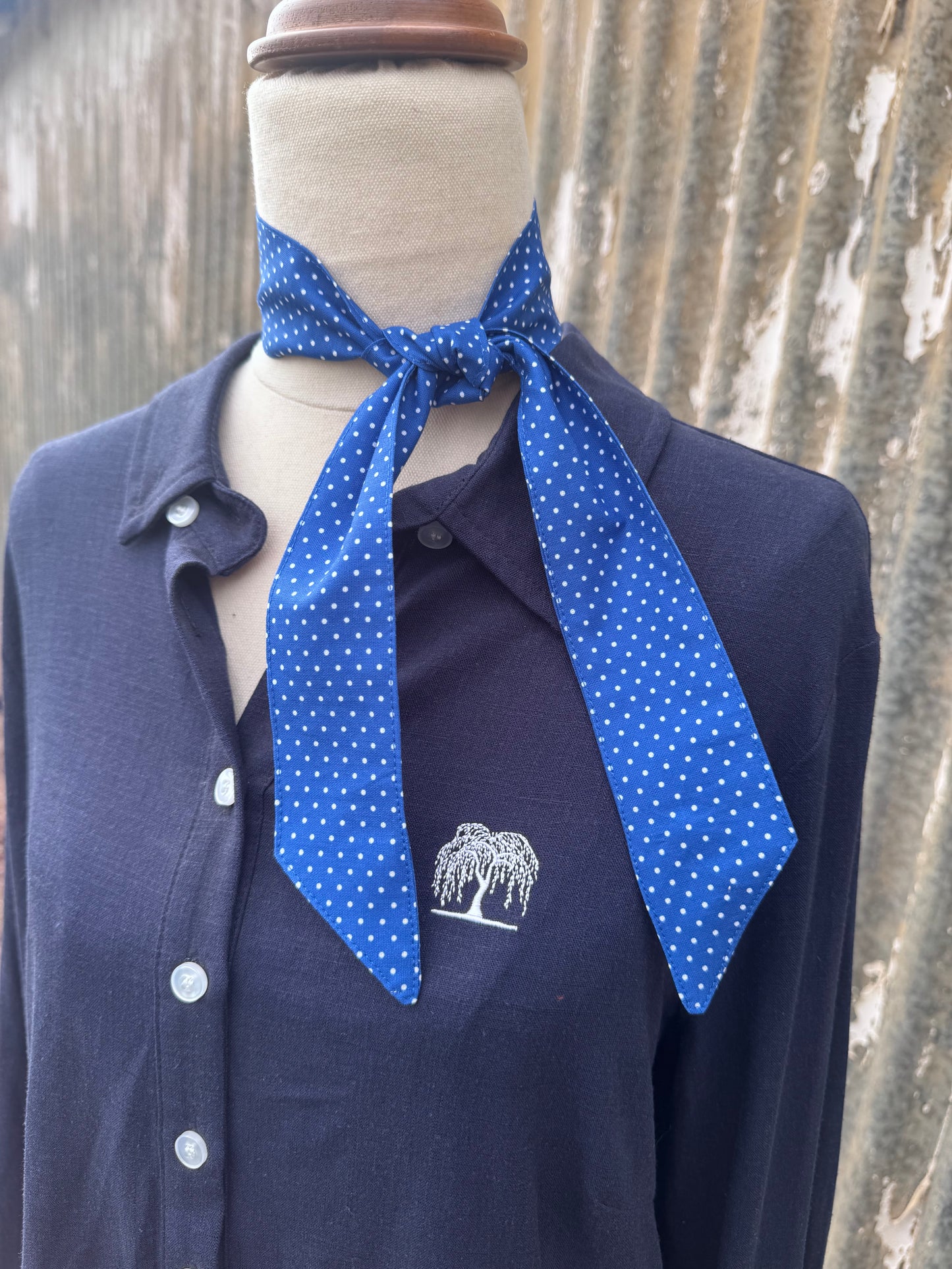 Blue Spotty Necktie