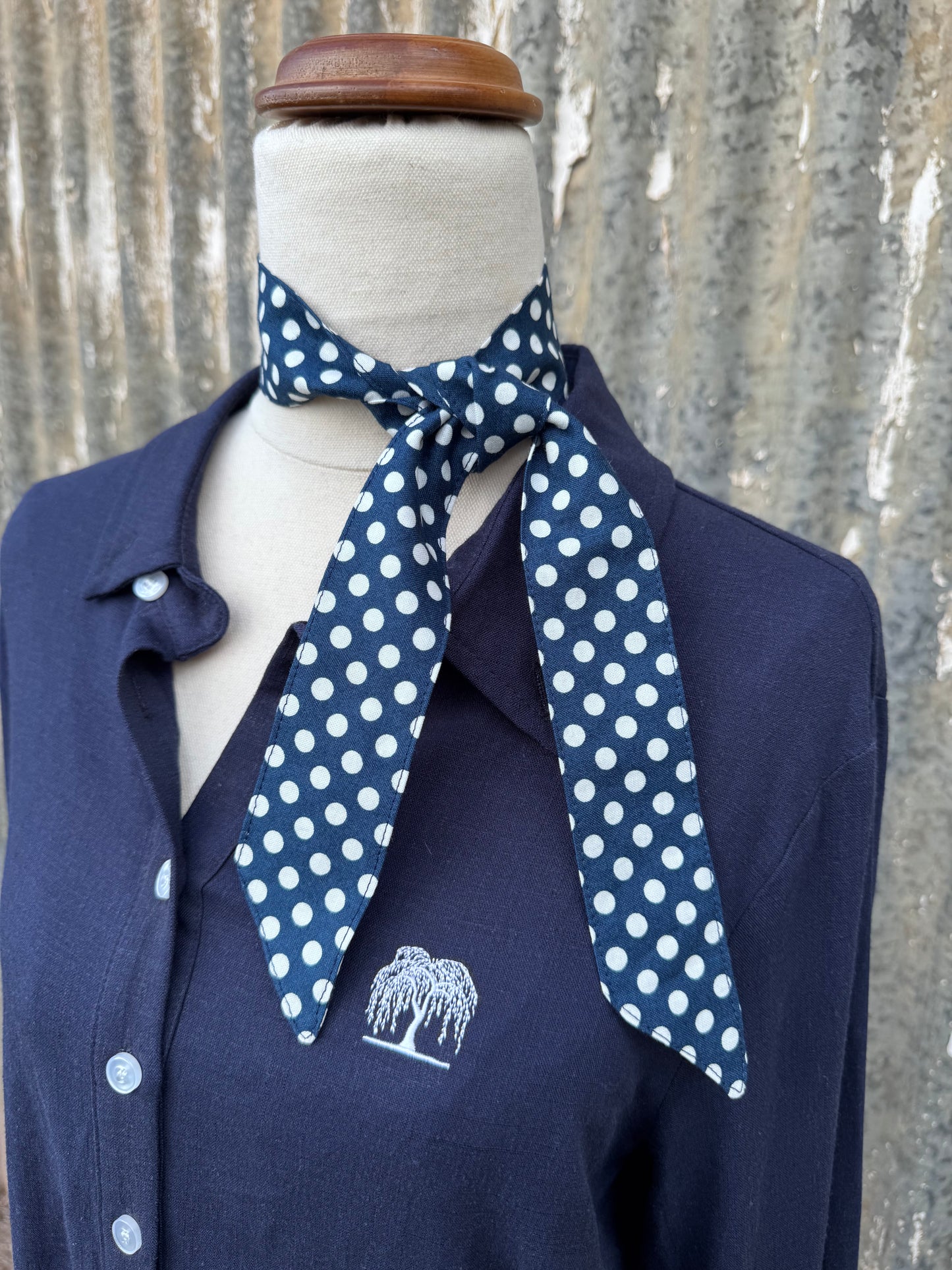 Navy Spotty Necktie
