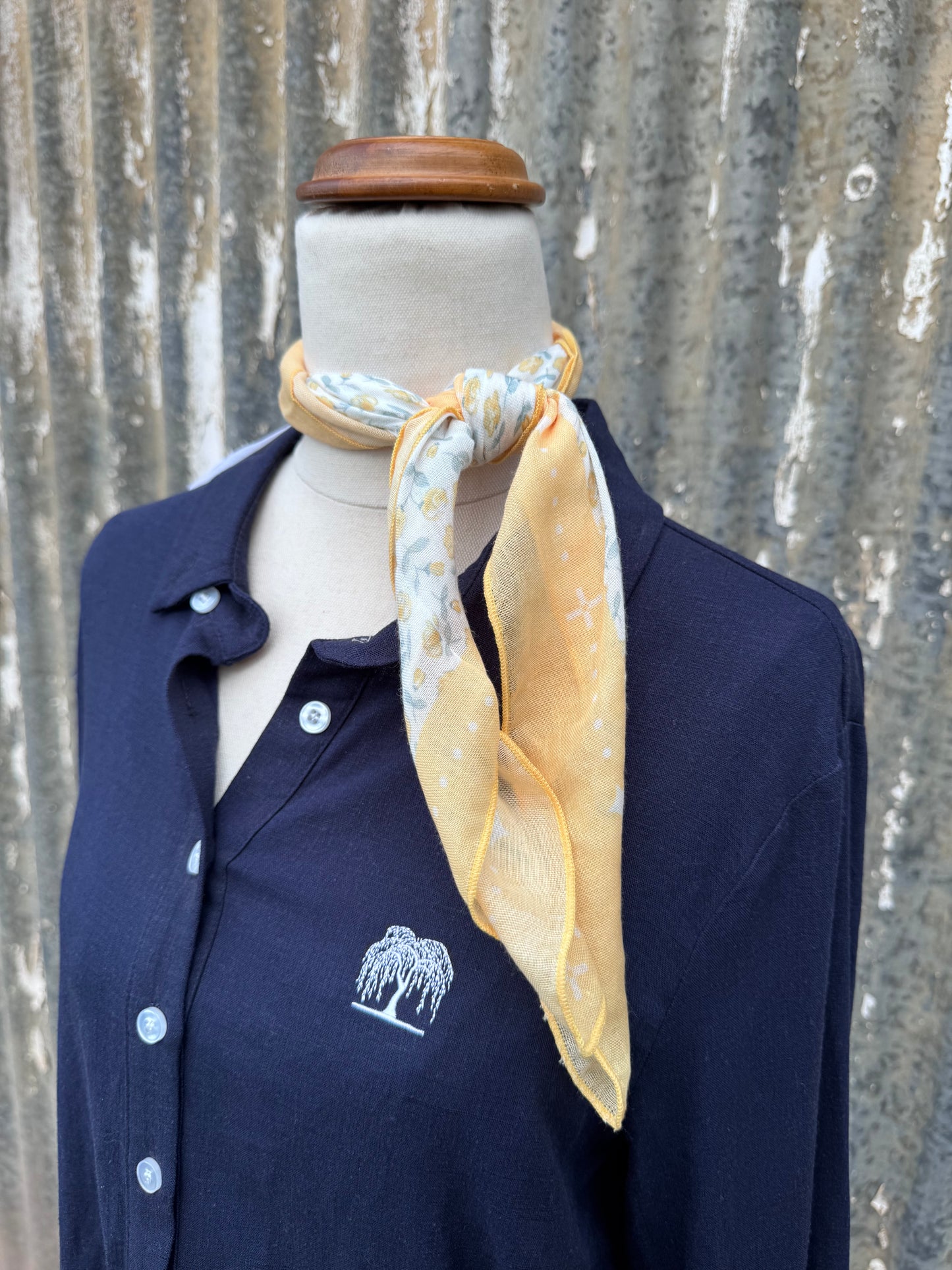 Yellow Floral Neck Scarf