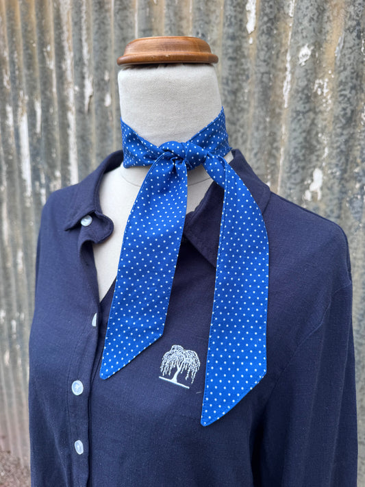 Blue Spotty Necktie