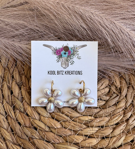 Pearl Flower Earrings
