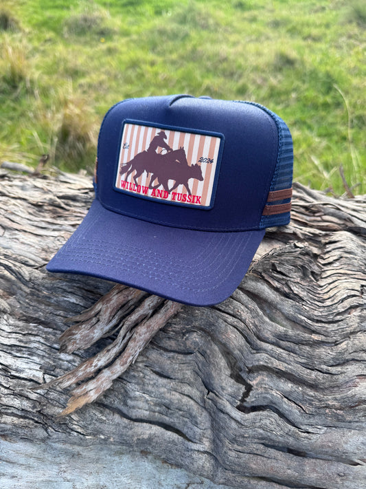 Navy Mesh Trucker Cap