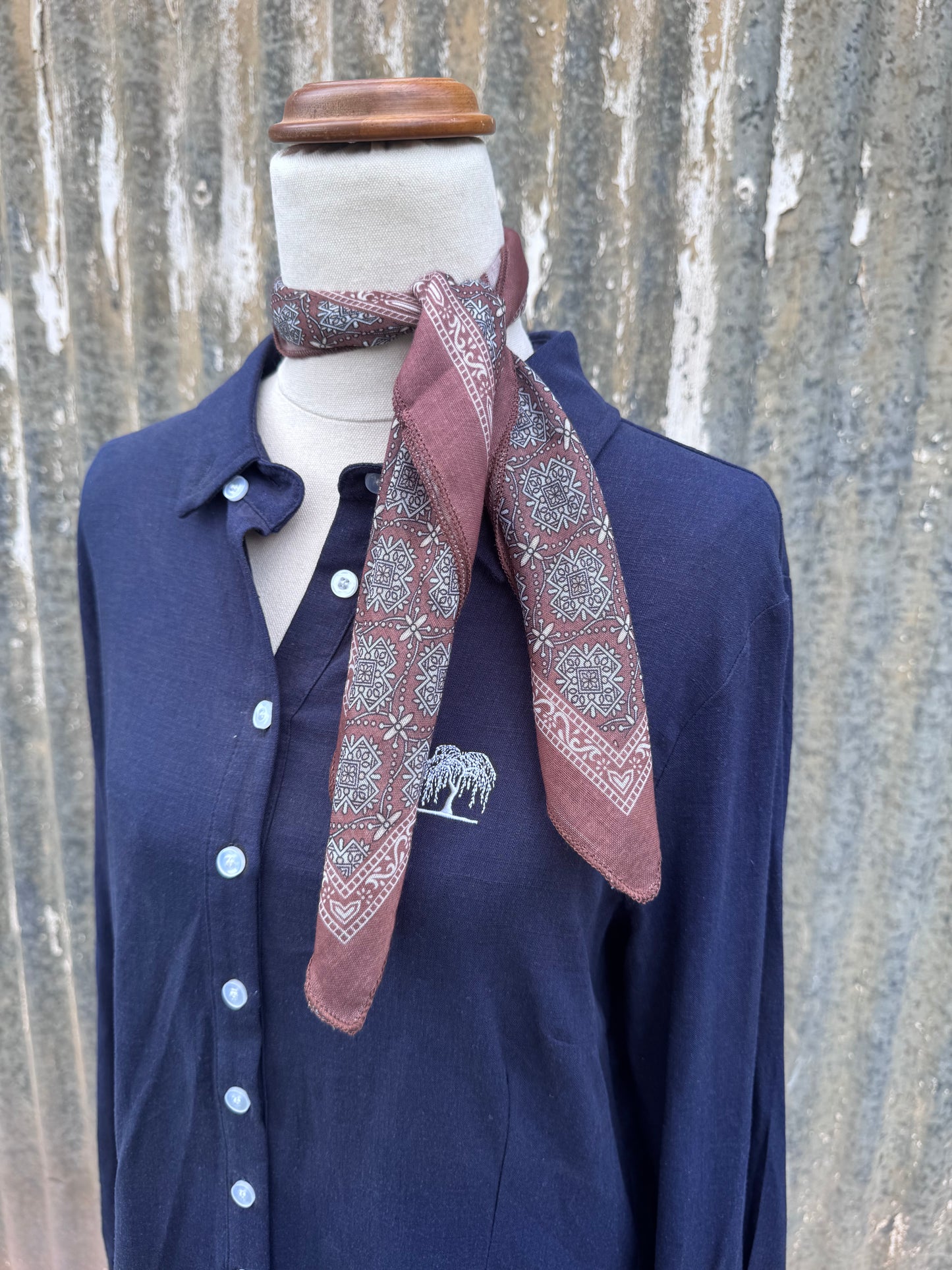 Dark Burgundy Neck Scarf