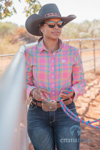 ‘Lainey’ Pink Check